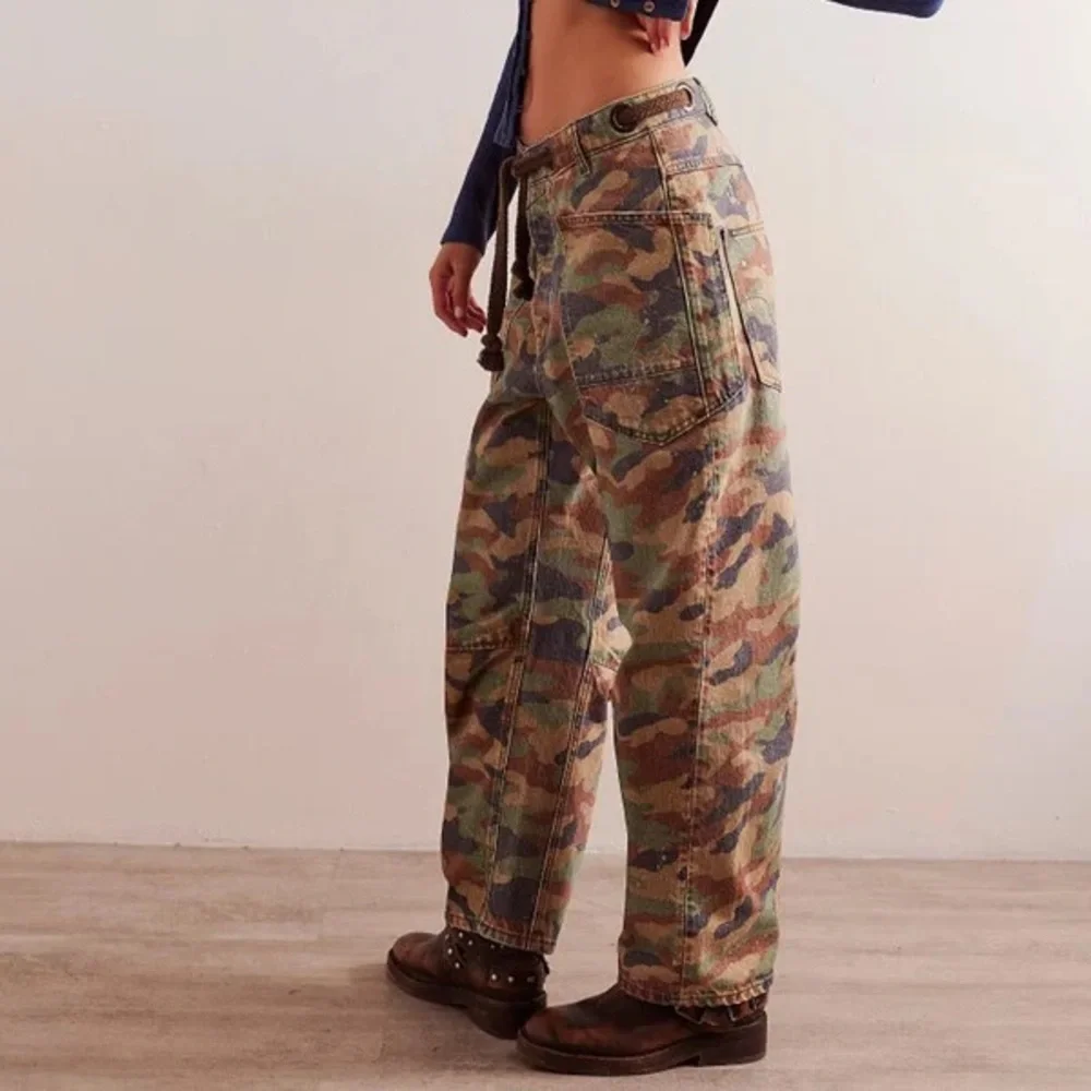 NWT Free People We The Free Moxie Camo Pants Jeans - Picture 3 of 6